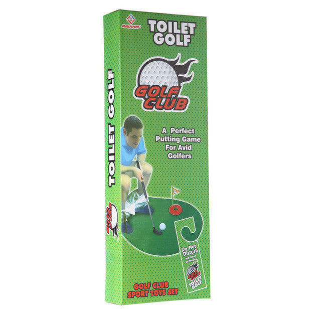 idrop Toilet Golf Potty Putter Toilet Putting Mat Golf Game for Bathro